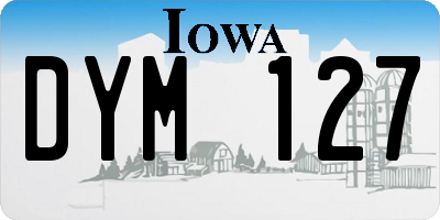 IA license plate DYM127