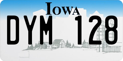 IA license plate DYM128