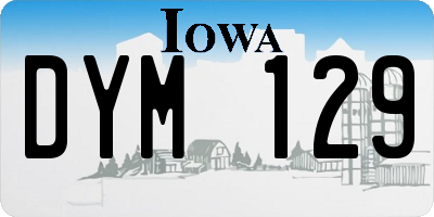 IA license plate DYM129