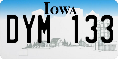 IA license plate DYM133