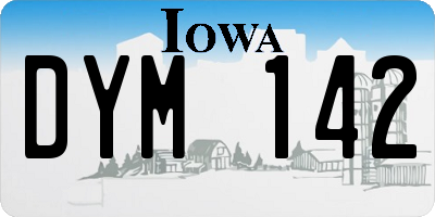 IA license plate DYM142