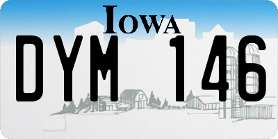 IA license plate DYM146