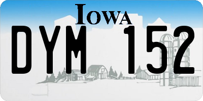 IA license plate DYM152