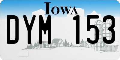 IA license plate DYM153