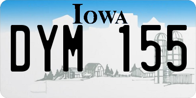 IA license plate DYM155