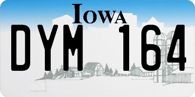 IA license plate DYM164
