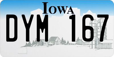 IA license plate DYM167