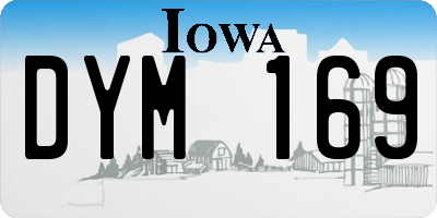 IA license plate DYM169