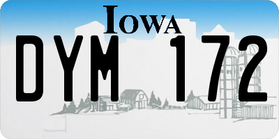 IA license plate DYM172