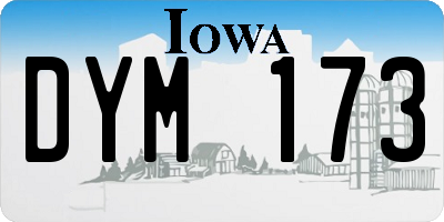 IA license plate DYM173