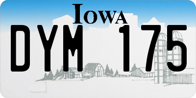 IA license plate DYM175