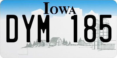 IA license plate DYM185