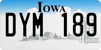 IA license plate DYM189