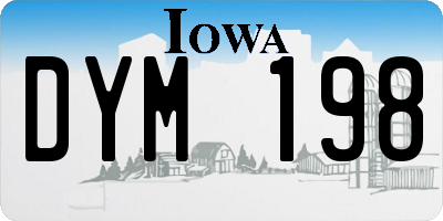 IA license plate DYM198