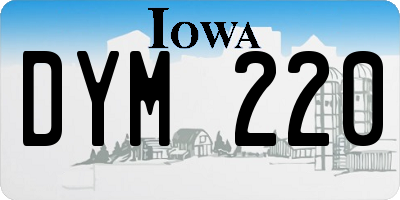 IA license plate DYM220