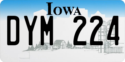 IA license plate DYM224