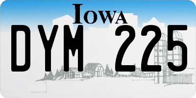 IA license plate DYM225