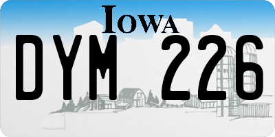 IA license plate DYM226