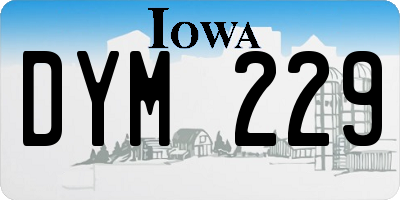 IA license plate DYM229