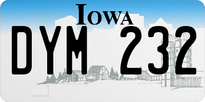 IA license plate DYM232