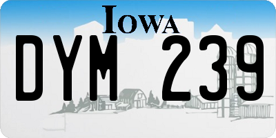 IA license plate DYM239