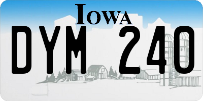 IA license plate DYM240