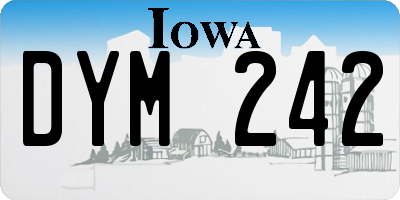 IA license plate DYM242