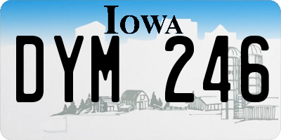 IA license plate DYM246