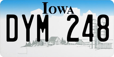 IA license plate DYM248