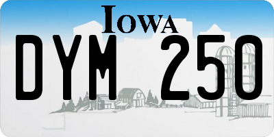 IA license plate DYM250
