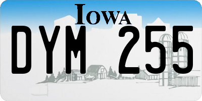 IA license plate DYM255