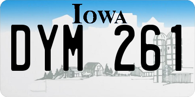 IA license plate DYM261
