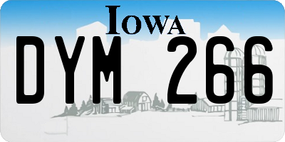 IA license plate DYM266