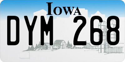 IA license plate DYM268