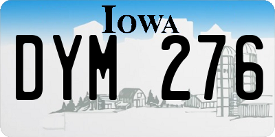 IA license plate DYM276