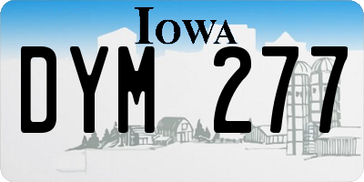 IA license plate DYM277