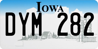 IA license plate DYM282