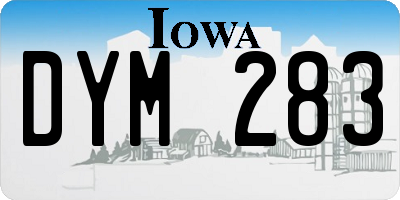 IA license plate DYM283