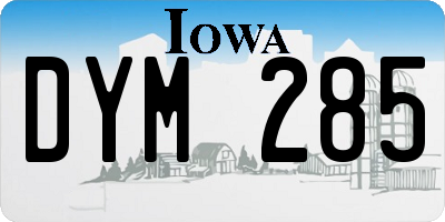 IA license plate DYM285