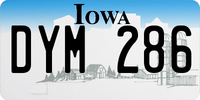 IA license plate DYM286