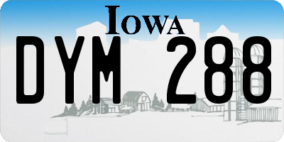 IA license plate DYM288