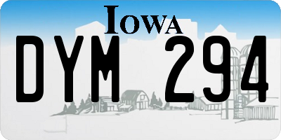 IA license plate DYM294
