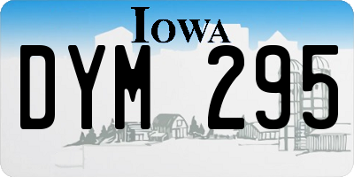 IA license plate DYM295