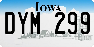 IA license plate DYM299