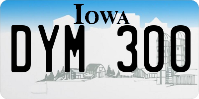 IA license plate DYM300