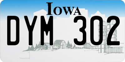 IA license plate DYM302