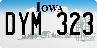 IA license plate DYM323