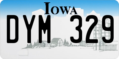 IA license plate DYM329