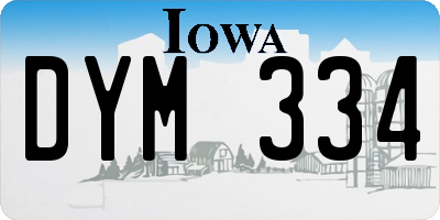 IA license plate DYM334