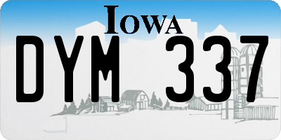 IA license plate DYM337